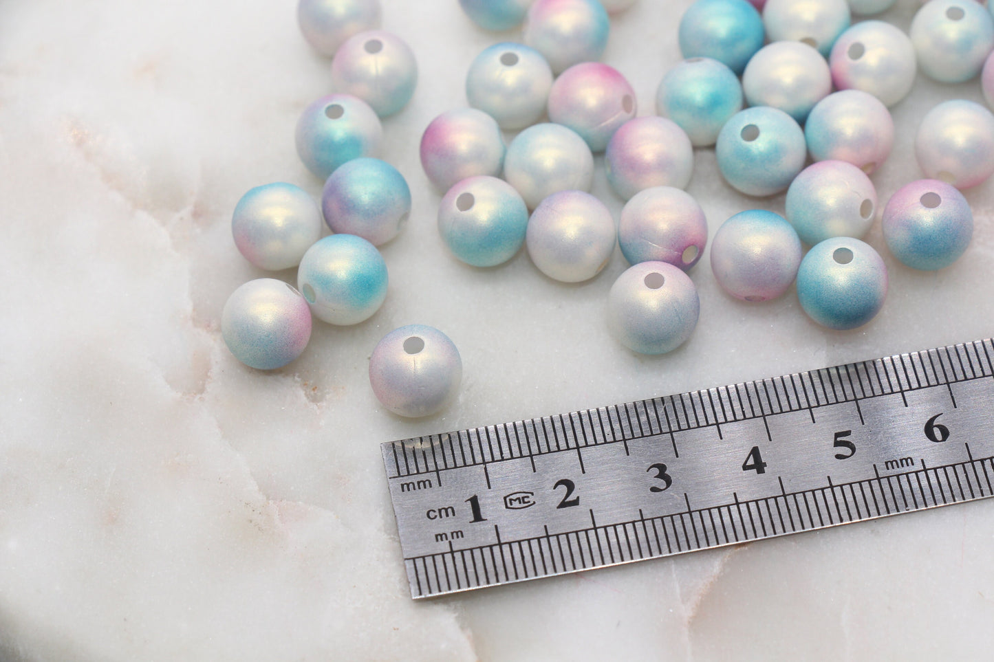 10mm Purple and Blue Ombre Shimmer Gumball Beads, Round Acrylic Loose Beads, Bubblegum Beads, Chunky Beads, Smooth Plastic Beads #3034
