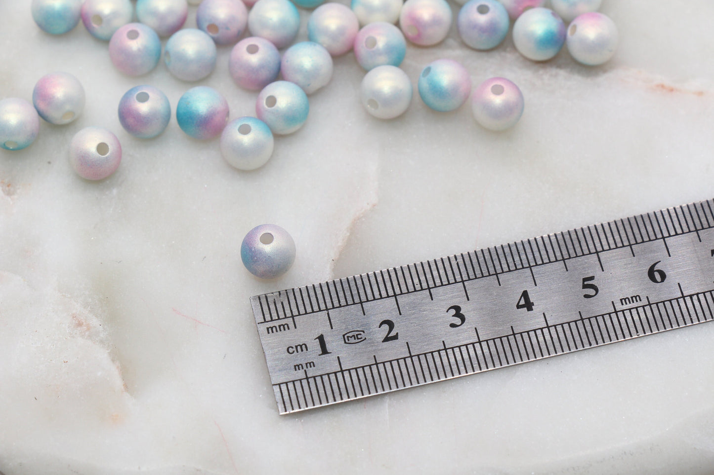 8mm Ombre Shimmer Gumball Beads, Round Acrylic Loose Beads, Bubblegum Beads, Chunky Beads, Smooth Round Plastic Beads #3035