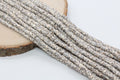 6mm brown speckled heishi beads for bracelets and DIY jewelry