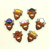 Highland Cow Silicone Focal Beads for Keychain Lanyard, Cowboy, Graduation, Nurse , Police Gifts