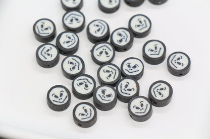 Jack Skellington polymer clay bead – Halloween face bead for DIY crafts