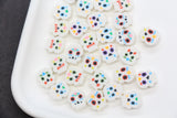 Day of the Dead sugar skull polymer clay beads – colorful skull beads for Halloween jewelry