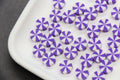 10mm purple peppermint polymer clay beads, christmas clay charms for bracelets