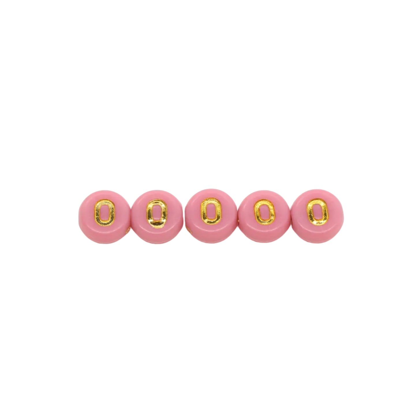 7mm Pastel Gold Letter Beads, Single Letters A-Z