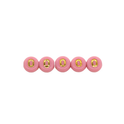 7mm Pastel Gold Letter Beads, Single Letters A-Z