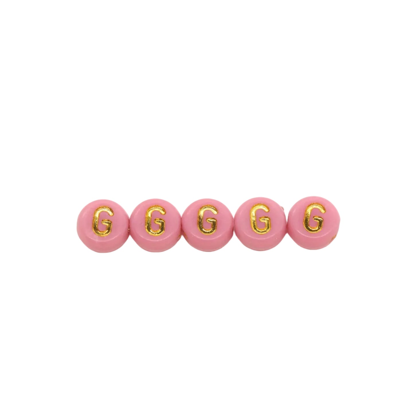 7mm Pastel Gold Letter Beads, Single Letters A-Z