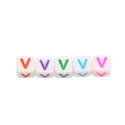 6mm Cube Letter Beads, Individual A-Z