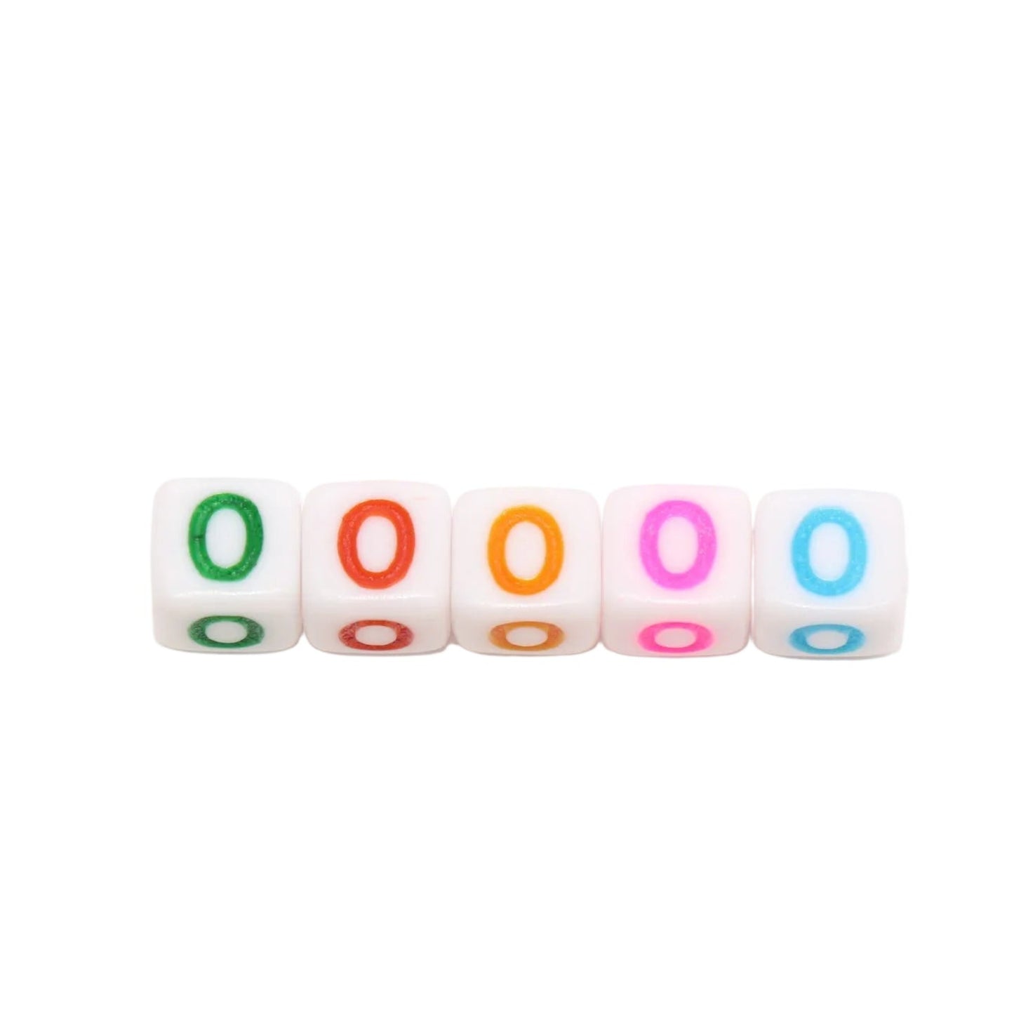 6mm Cube Letter Beads, Individual A-Z