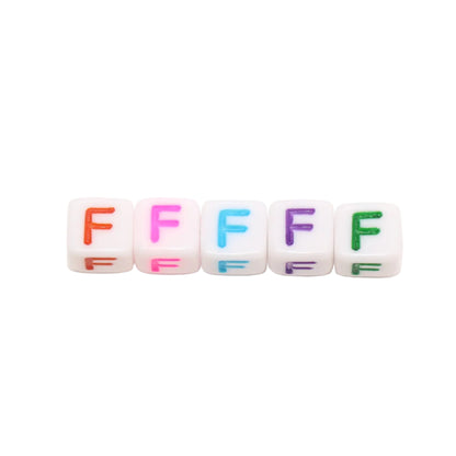 6mm Cube Letter Beads, Individual A-Z