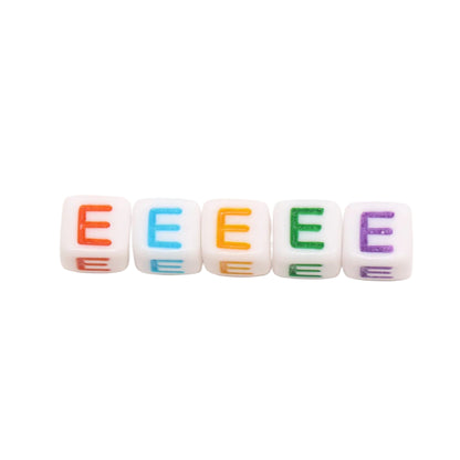 6mm Cube Letter Beads, Individual A-Z