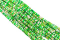 6mm green mix heishi beads for bracelets and DIY jewelry