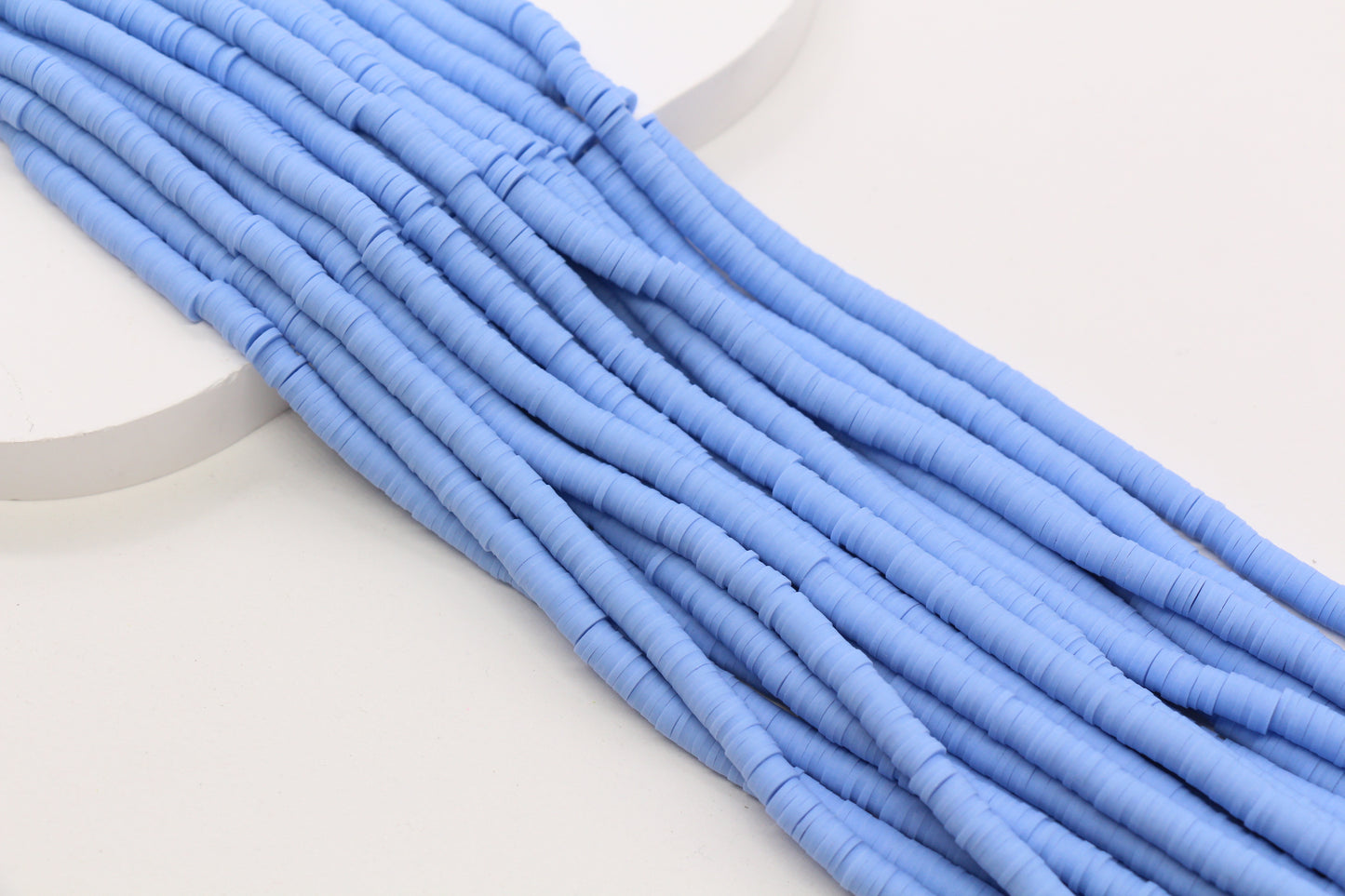 6mm periwinkle blue heishi beads for bracelets and DIY jewelry
