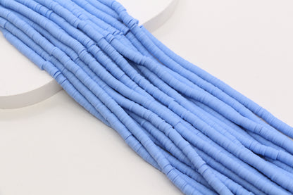 6mm periwinkle blue heishi beads for bracelets and DIY jewelry