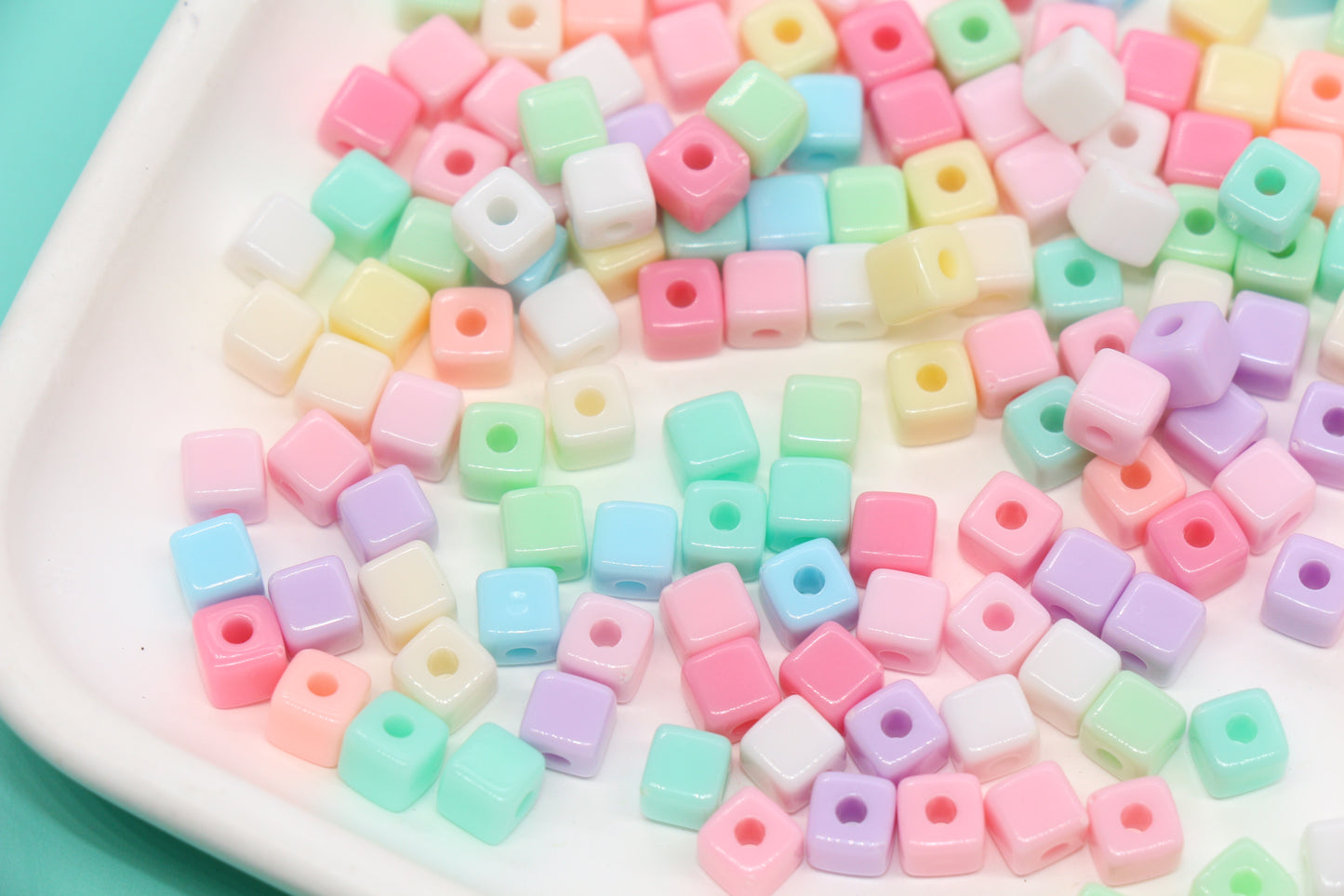 5mm Cube Blank Spacer Beads