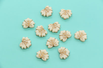 13 x 11mm Vintage Gold Acrylic Leaf Beads