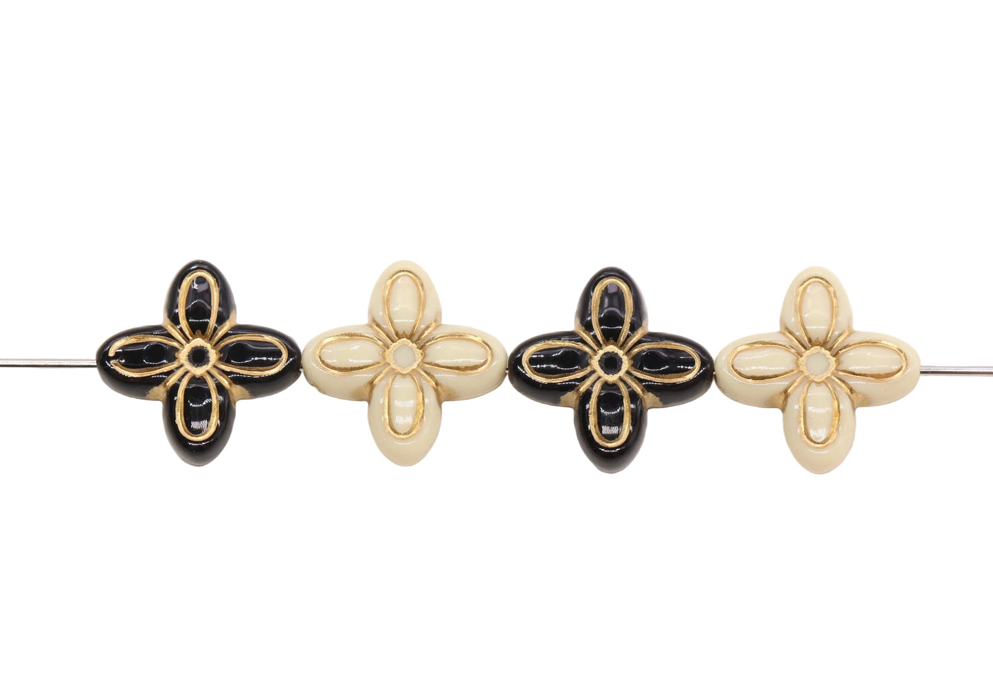 Vintage Gold Flower Beads