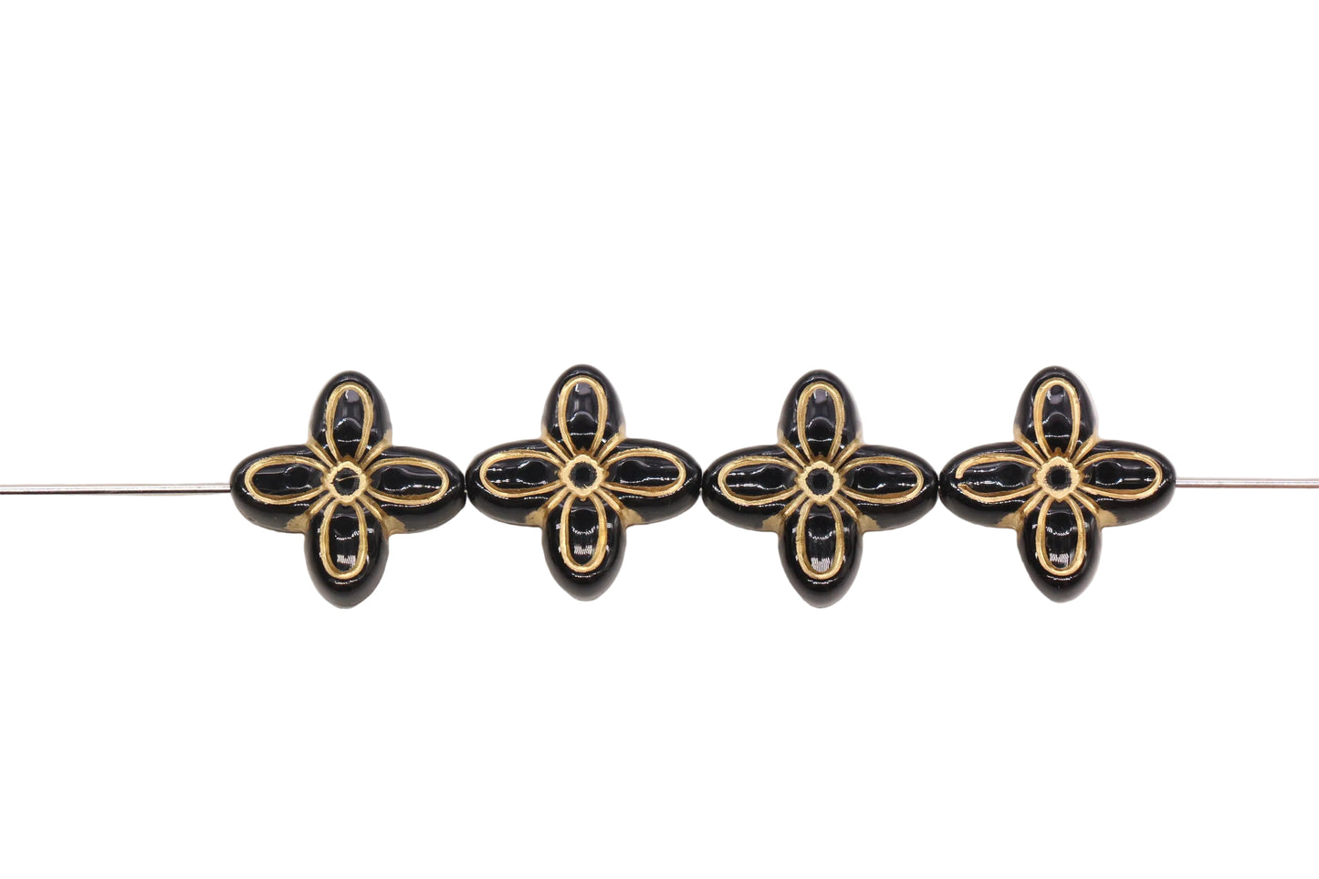 Vintage Gold Flower Beads