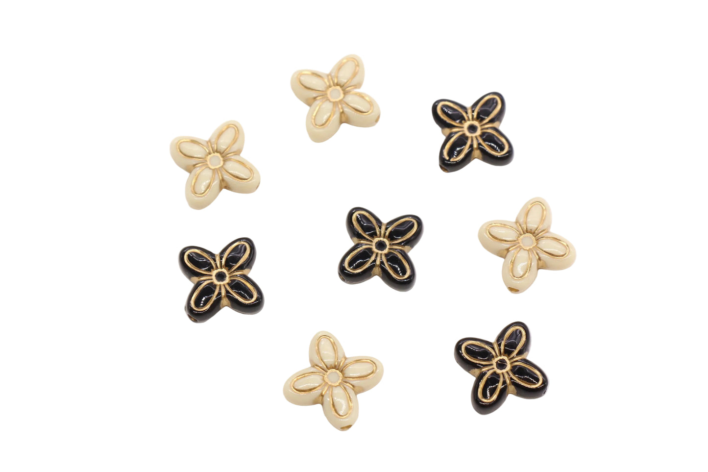 Vintage Gold Flower Beads
