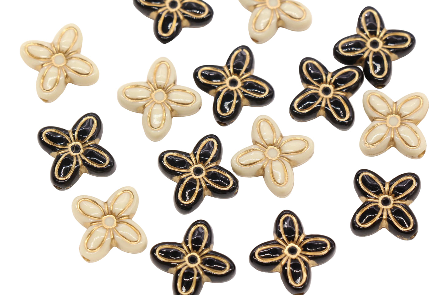 Vintage Gold Flower Beads