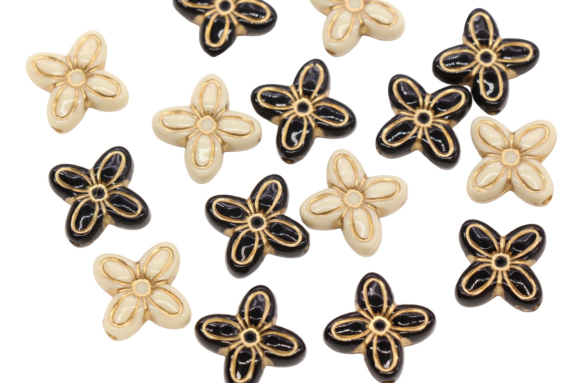Vintage Gold Flower Beads