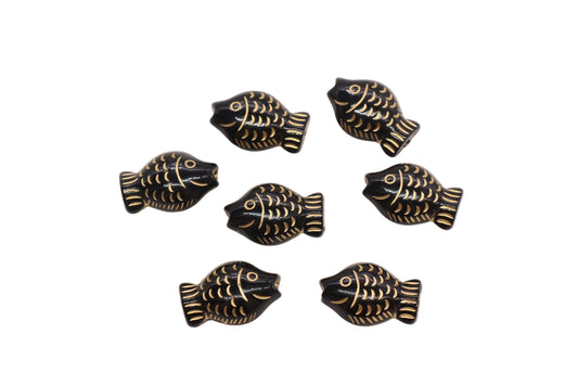 Vintage Gold Fish Beads