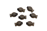 22 x 14mm Vintage Gold Acrylic Fish Beads