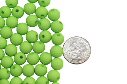 8mm Matte Green Beads #589
