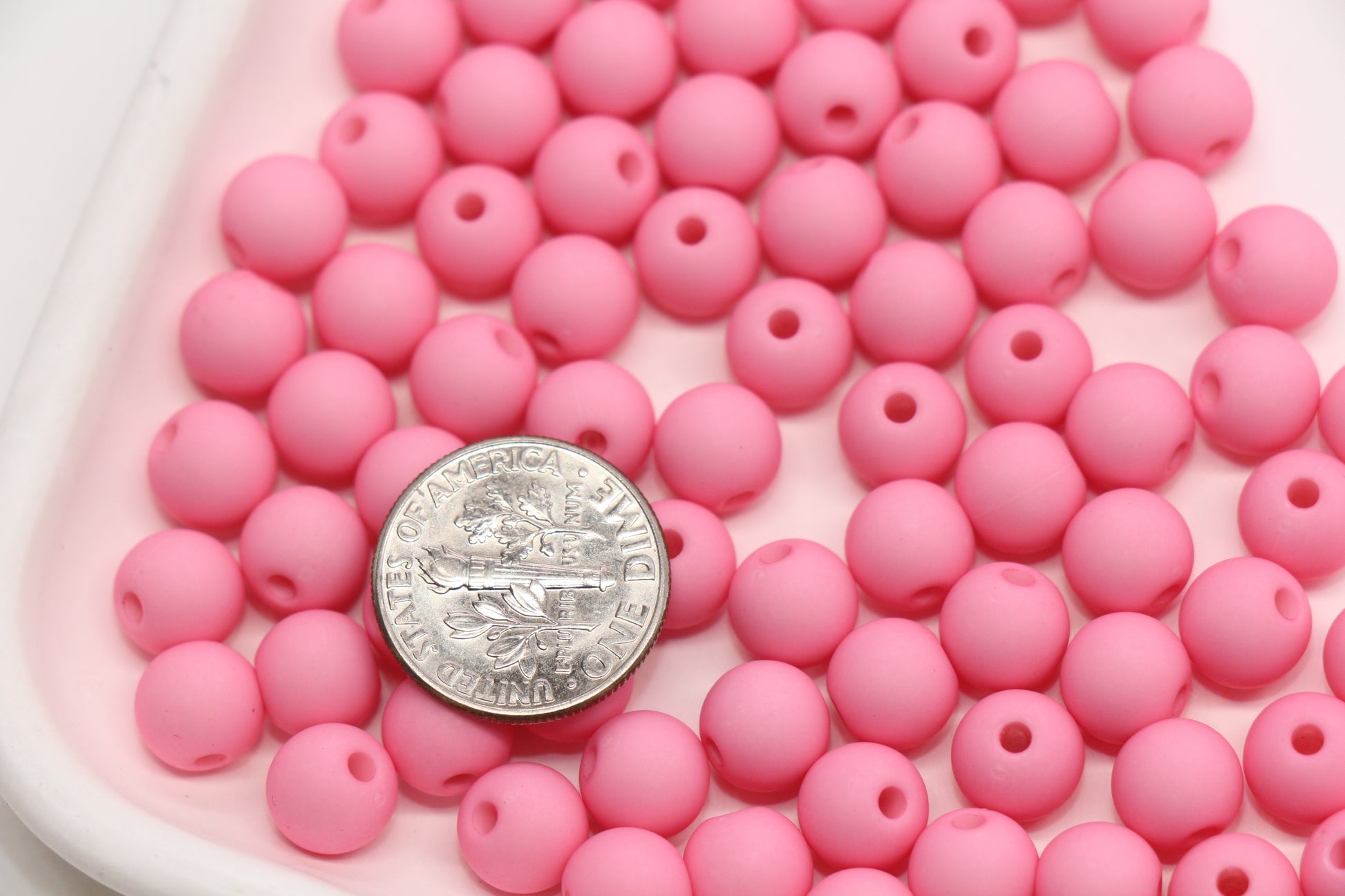 8mm Matte Pink Beads #592