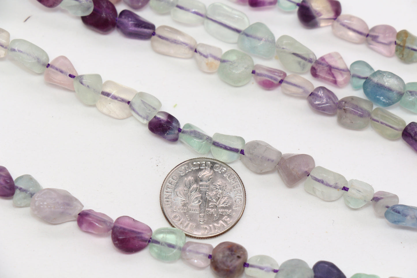 Fluorite Nugget Gemstone Beads #38