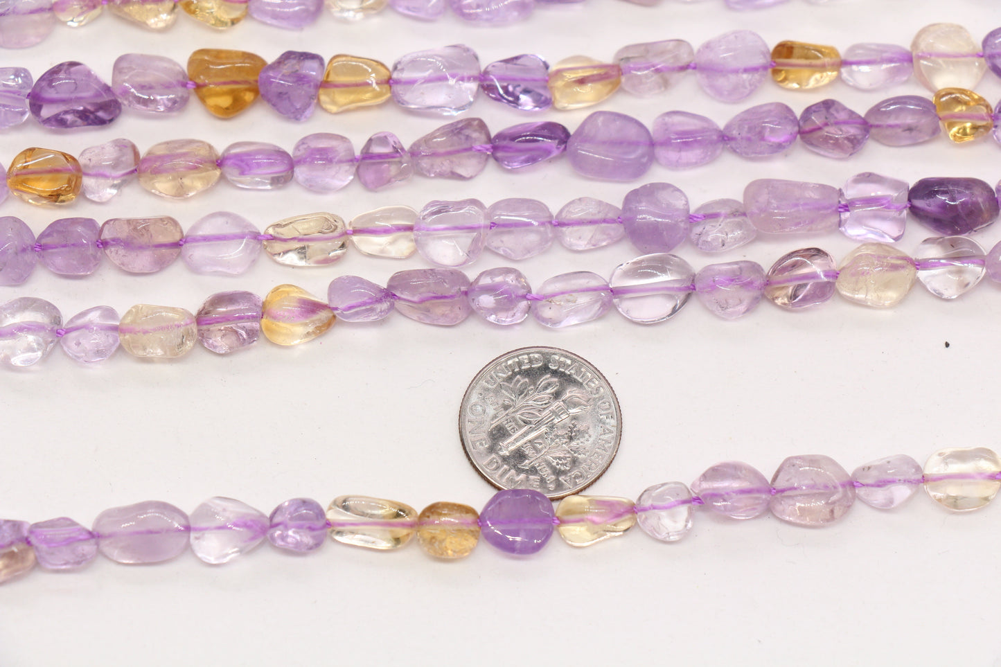 Ametrine Nugget Gemstone Beads #3