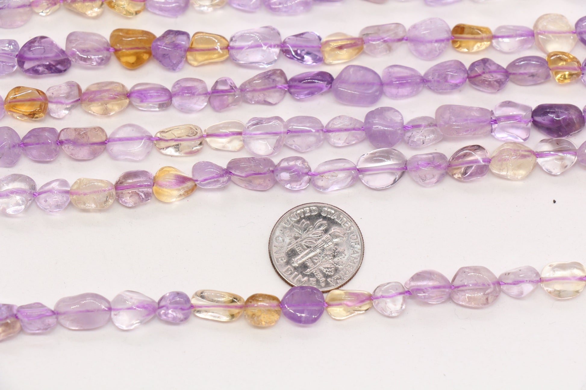 Ametrine Nugget Gemstone Beads #3