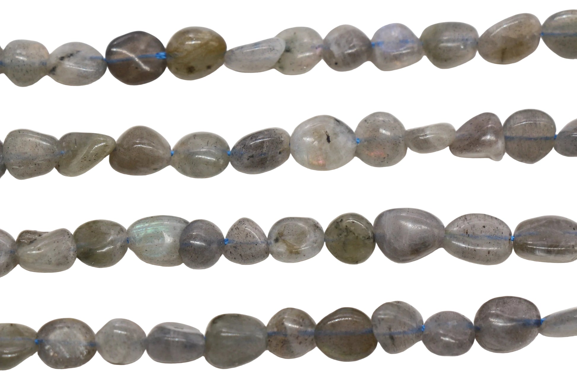 Natural Labradorite Nugget Gemstone Beads #22