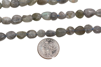Natural Labradorite Nugget Gemstone Beads #22