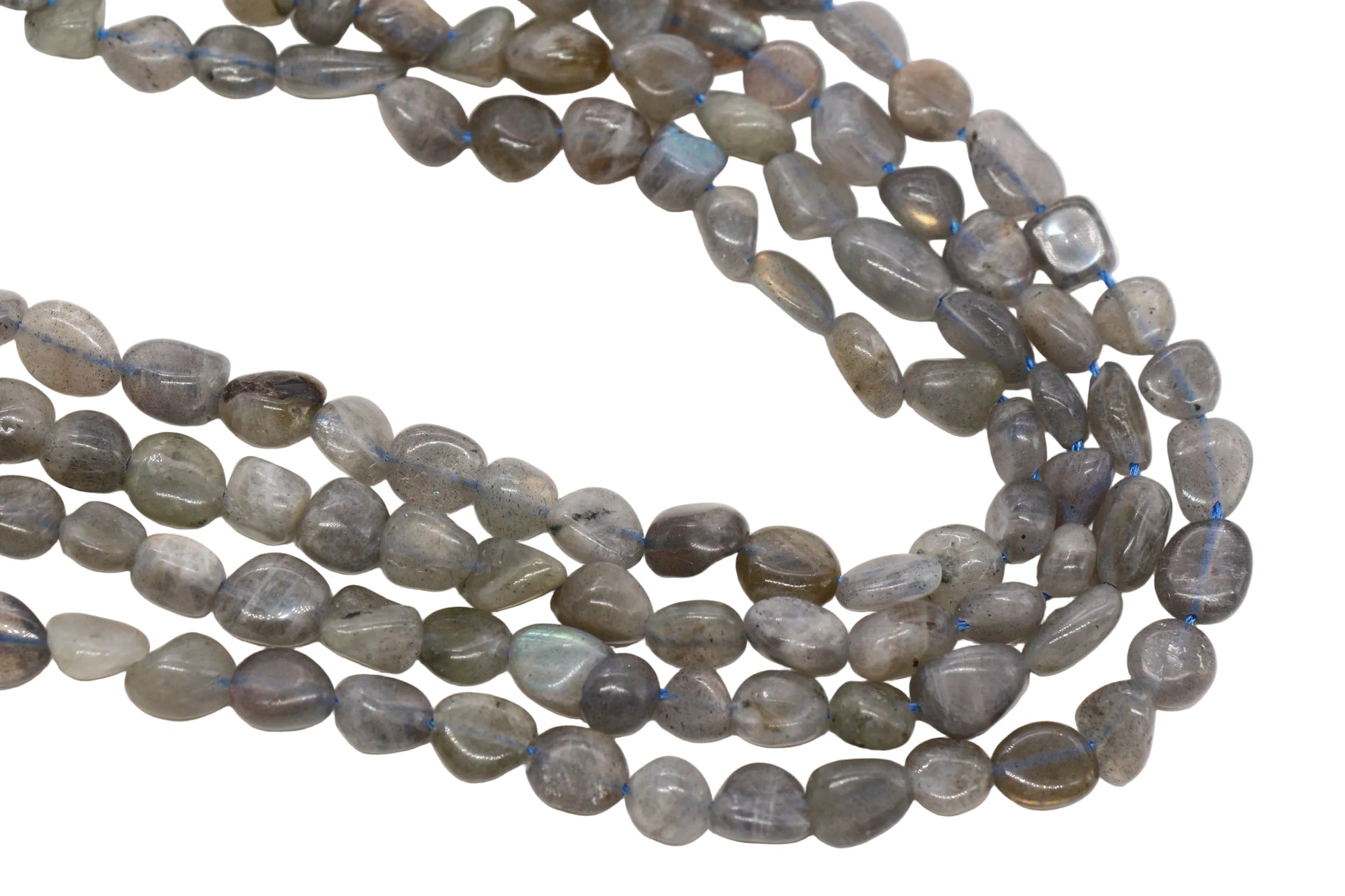 Natural Labradorite Nugget Gemstone Beads #22