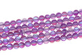 Matte Purple Moonstone Glass Beads #86