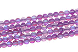 Matte Purple Moonstone Glass Beads #86