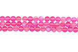Matte Pink Moonstone Glass Beads #257