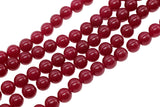 12mm Dark Berry Pink Jade Gemstone Beads #172