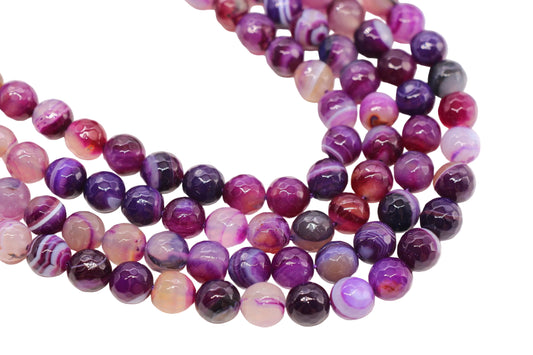 Faceted Purple Agate Gemstone Beads #246