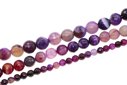 Faceted Purple Agate Gemstone Beads #246