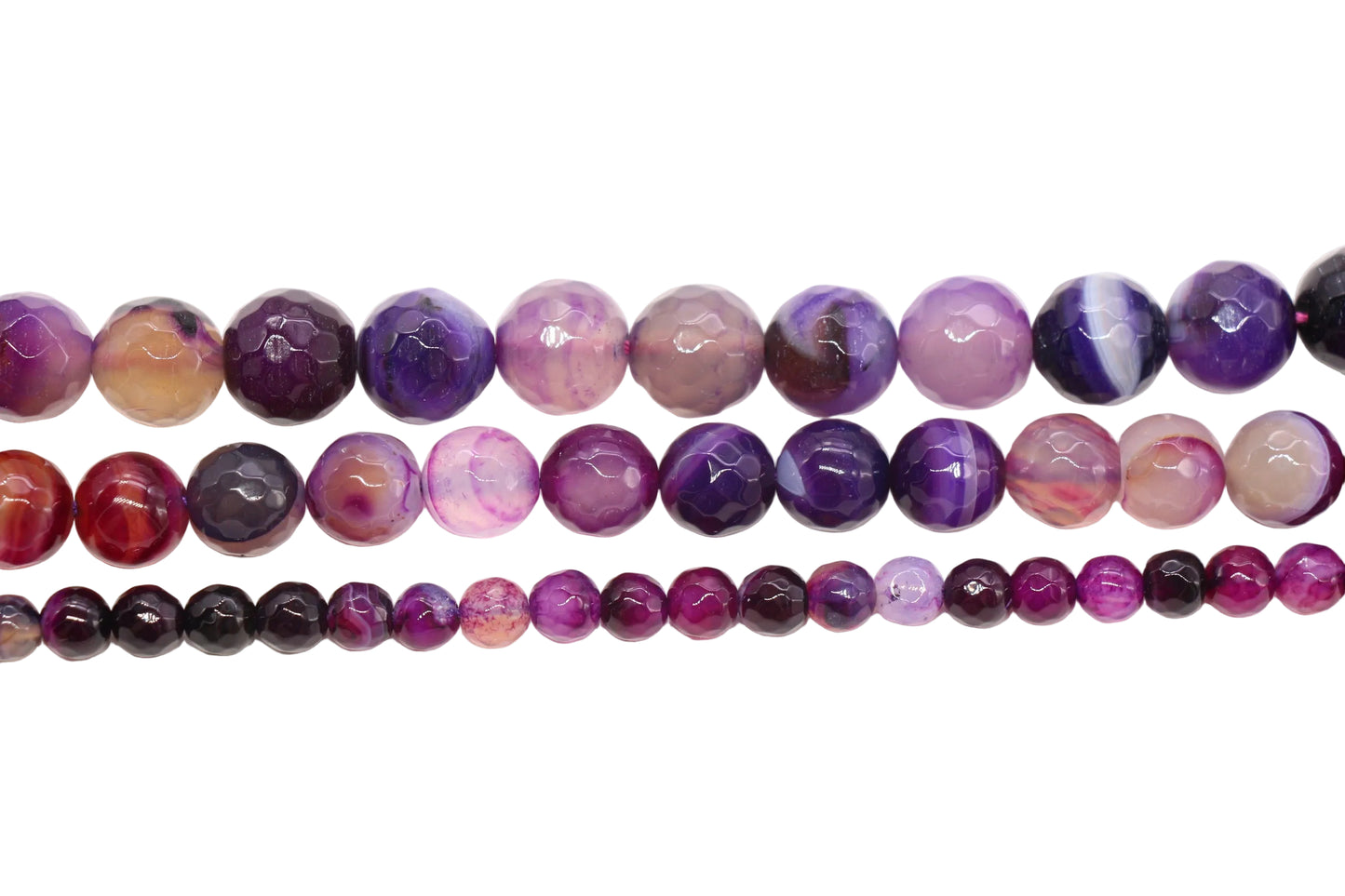 Faceted Purple Agate Gemstone Beads #246