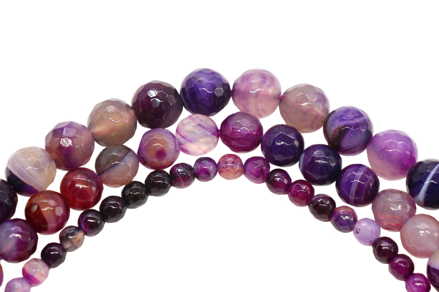 Faceted Purple Agate Gemstone Beads #246