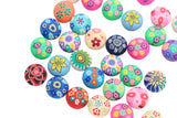 12mm Polymer Clay Flower Beads Mixed Floral Spacer Beads #160