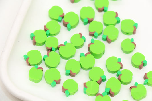 Apple Beads Red and Green Fruit Spacer Beads