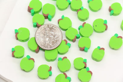 Apple Beads Red and Green Fruit Spacer Beads
