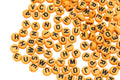 7mm Mustard Yellow Acrylic Letter Beads