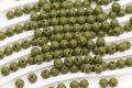 6mm Olive Green Acrylic Gumball Beads
