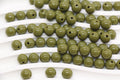 8mm Olive Green Acrylic Gumball Beads