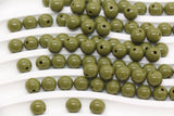 8mm Olive Green Gumball Beads #493
