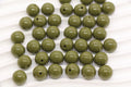 12mm Olive Green Acrylic Gumball Beads